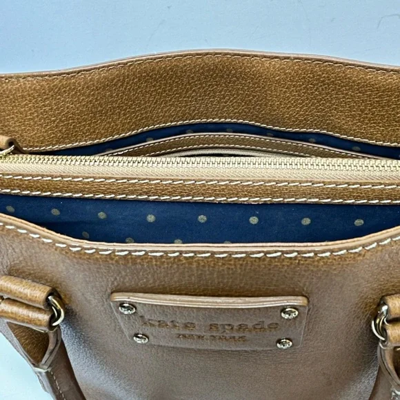 Kate Spade Brown Satchel with Gold Hardware - Picture 6 of 8